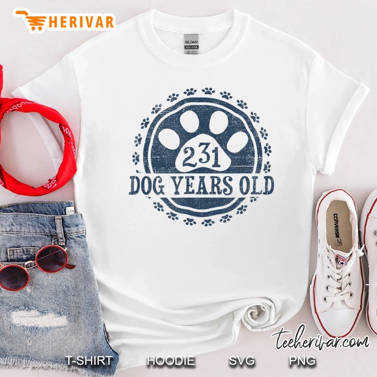 231 Dog Years Old, 33 In Human 33Rd Birthday Gift Shirt