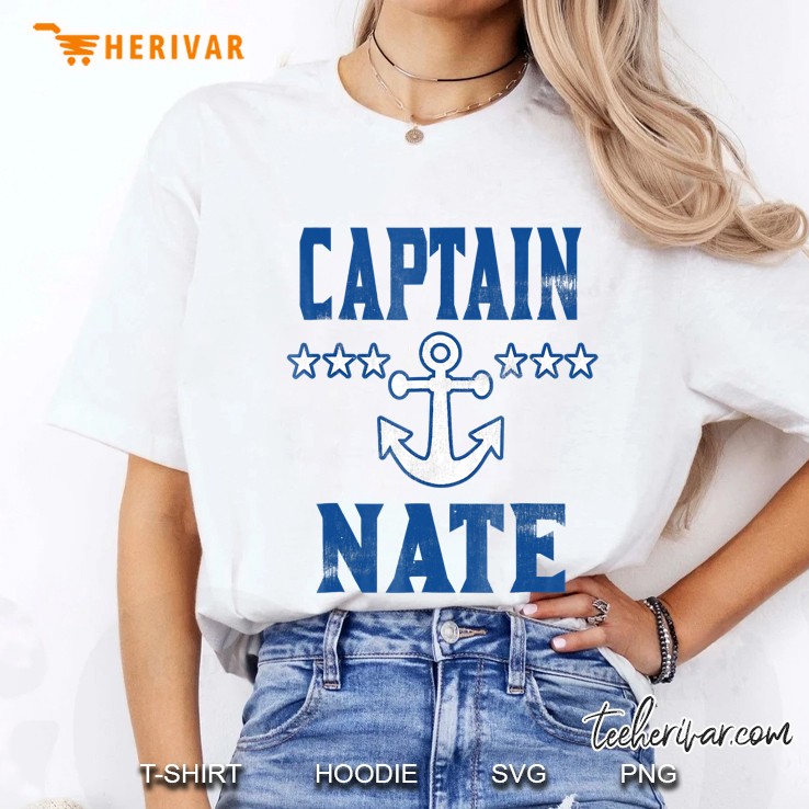 Captain Nate Vintage Boating Nautical Boat Anchor Hoodie