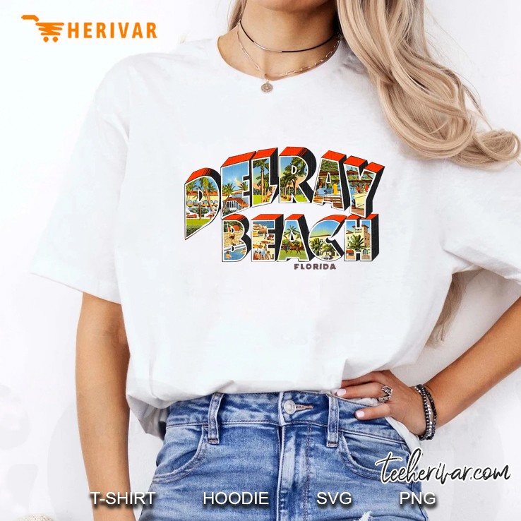 Delray Beach Florida Fl Tshirt Men Women Retro Vintage Hoodie