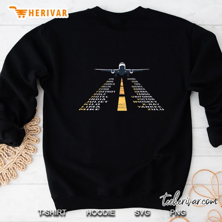 Phonetic Alphabet Pilot Cadet Airplane Sweatshirt