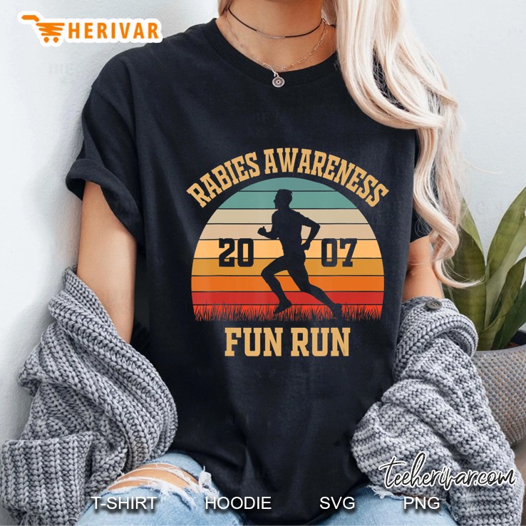 Rabies Awareness Fun Run - Funny Tv Comedy Running Hoodie