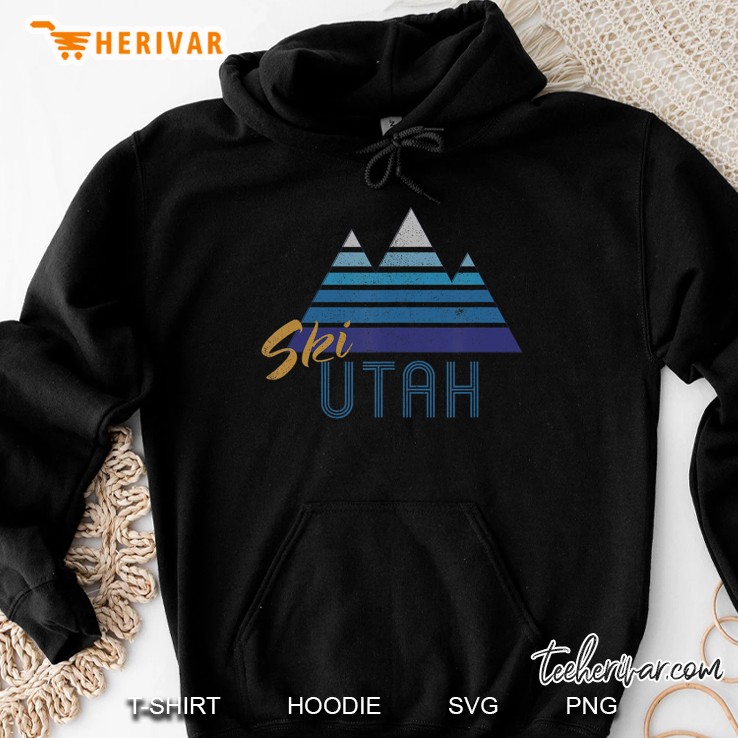 Ski Utah Vintage Skiing Hoodie