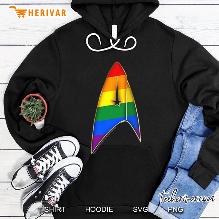 Star Trek Discovery Rainbow Pride Badge Hoodie