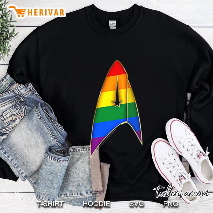 Star Trek Discovery Rainbow Pride Badge Sweatshirt