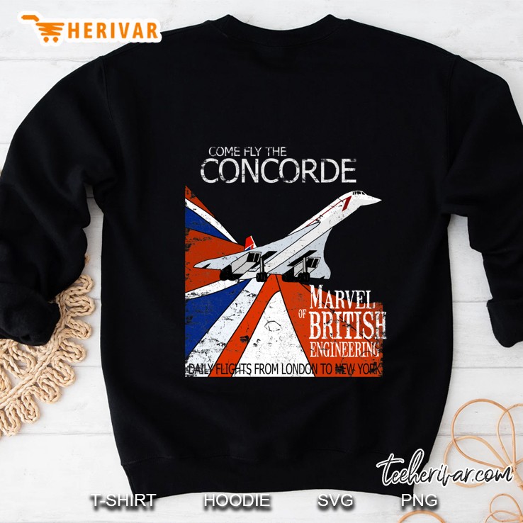 Come Fly The Concorde Marvel Of British Engineering Vintage Poster Design Classic Mugs