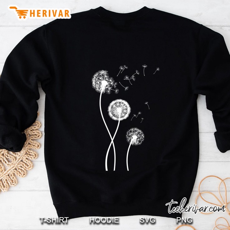 Dandelion Seeds Blowing In The Wind Fitted Sweatshirt