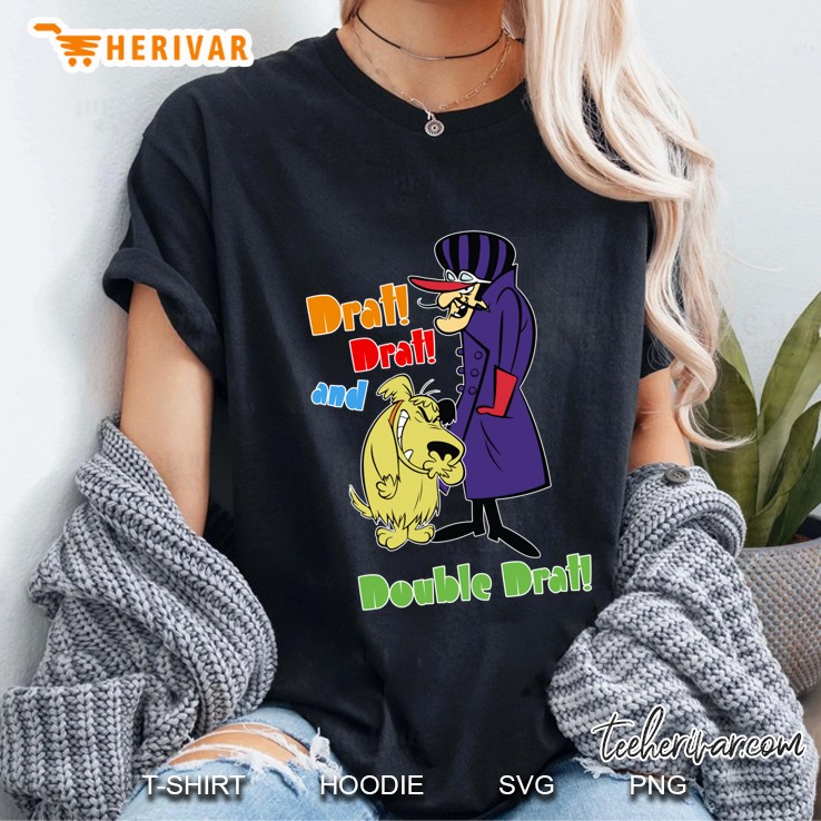 Dastardly And Muttley Double Drat Wacky Races Slim Fit Ladies Tee