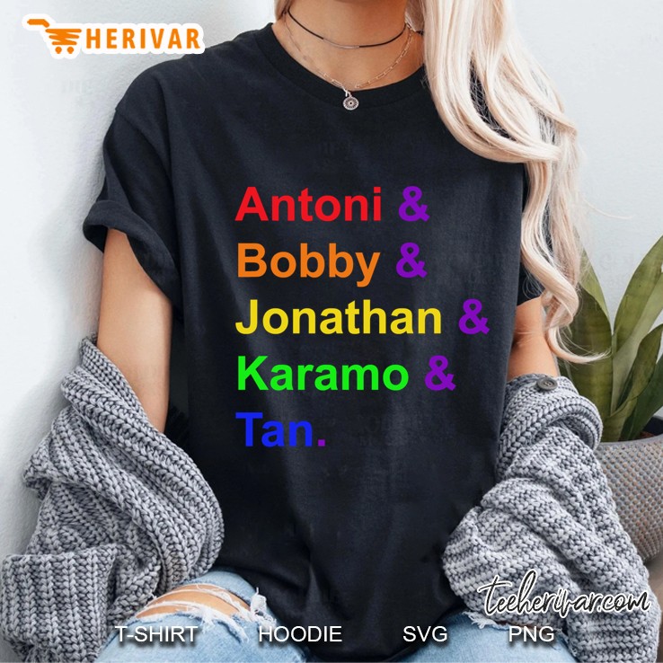 Fab Five (Rainbow) Slim Fit Ladies Tee