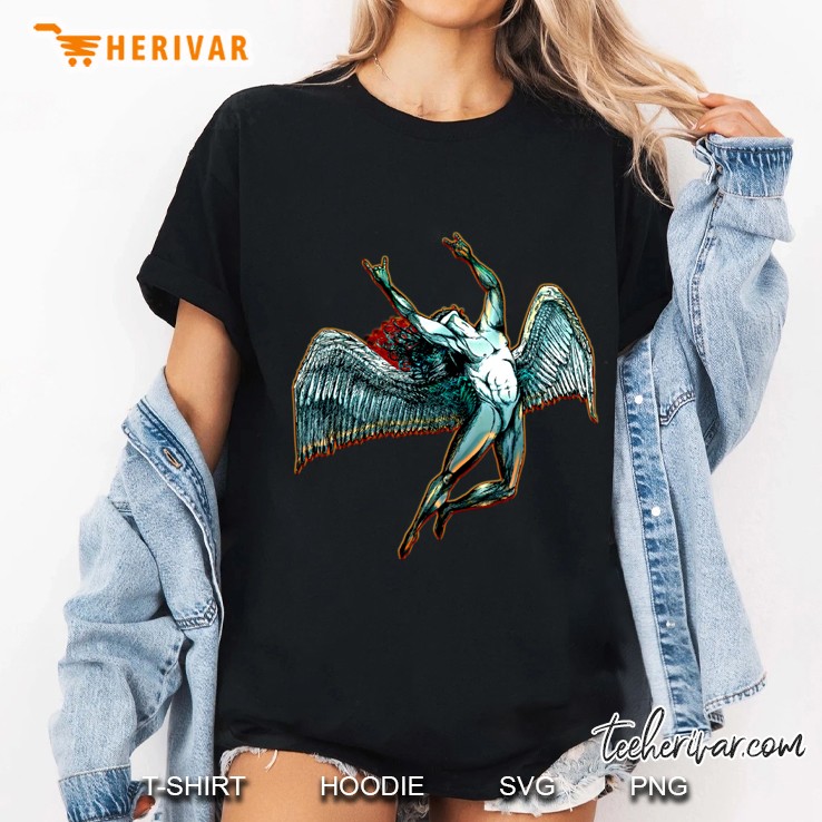 Icarus Throws The Horns - Dark Shadows Awesome Unlisted Designs In My Portfolio Slim Fit Ladies Tee