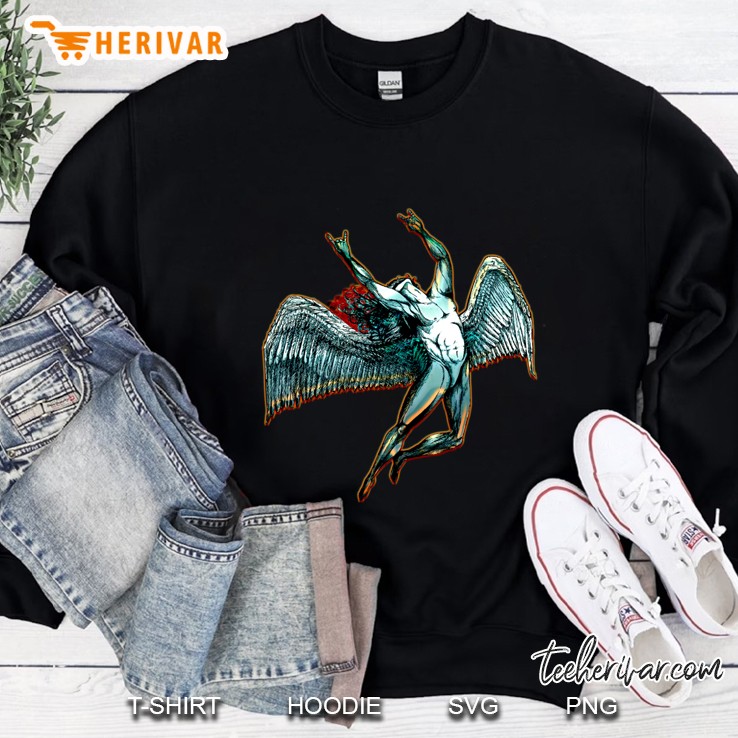 Icarus Throws The Horns - Dark Shadows Awesome Unlisted Designs In My Portfolio Slim Fit Sweatshirt