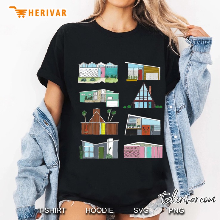 Mid Century Modern Houses Classic Ladies Tee