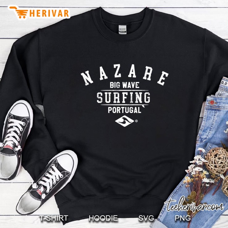 Nazare Big Wave Surfing Design, By Subgirl Classic Sweatshirt