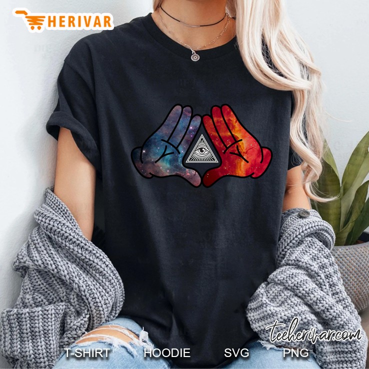 Space Illuminati Hands Diamond Slim Fit Ladies Tee