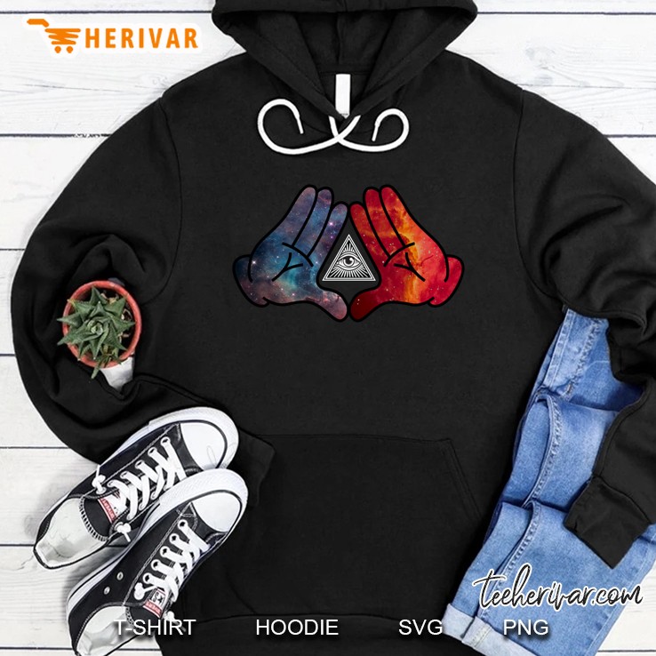 Space Illuminati Hands Diamond Slim Fit Hoodie
