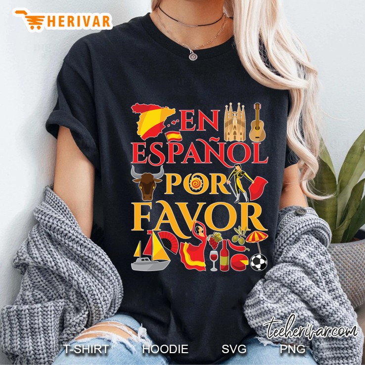 Spanish Teacher Gifts En Espanol Por Favor Slim Fit Ladies Tee