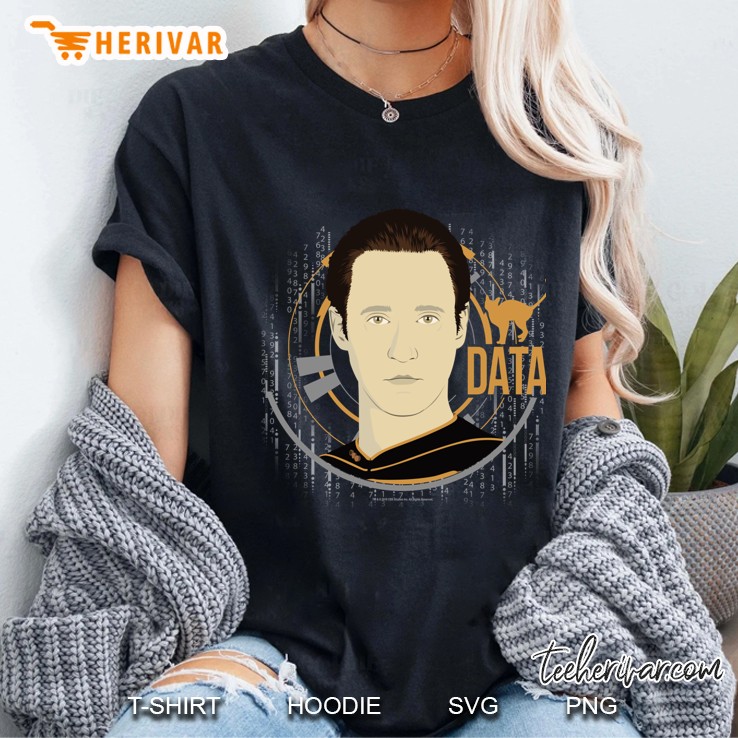 Star Trek Next Generation Data Sketch Poster Classic Ladies Tee