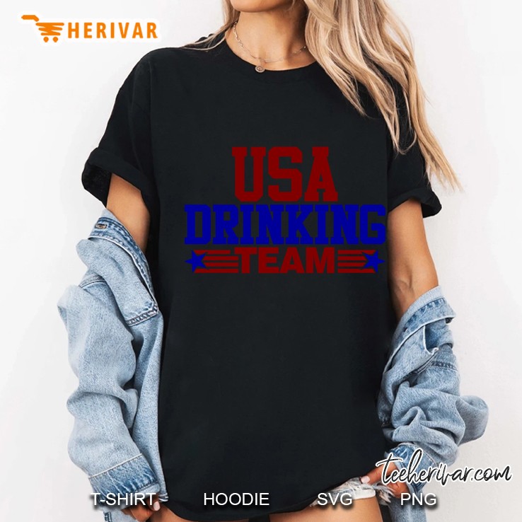 Usa Drinking Team Slim Fit Ladies Tee