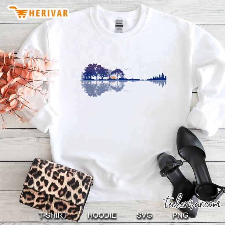 Guitar Lake Reflections Music And Guitar Lovers Tank Top Sweatshirt