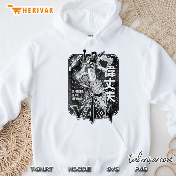 Voltron Retro Defender Black And White Fight Sword Hoodie