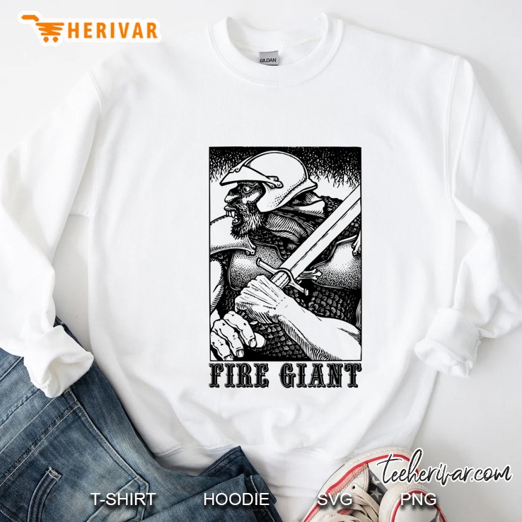Ad&D Fire Giant Baseball ¾ Sleeve Sweatshirt