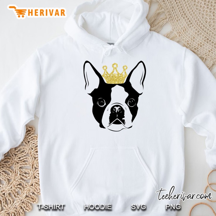 Boston Terrier With Crown Fitted Scoop Mugs