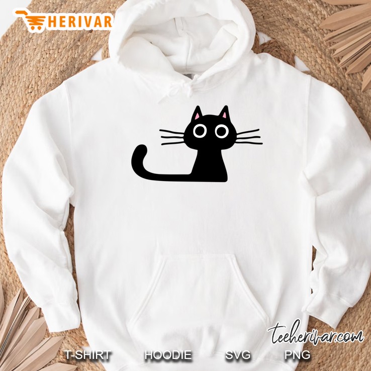 Cutie Kitty Cat Wide Eyed Black Kitten Classic Hoodie