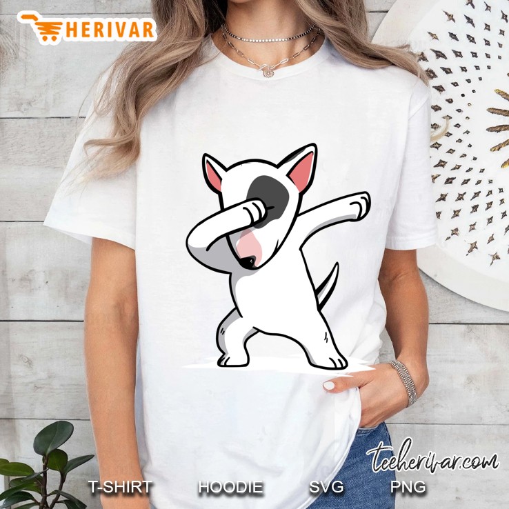 Funny Dabbing English Bull Terrier Slim Fit Ladies Tee
