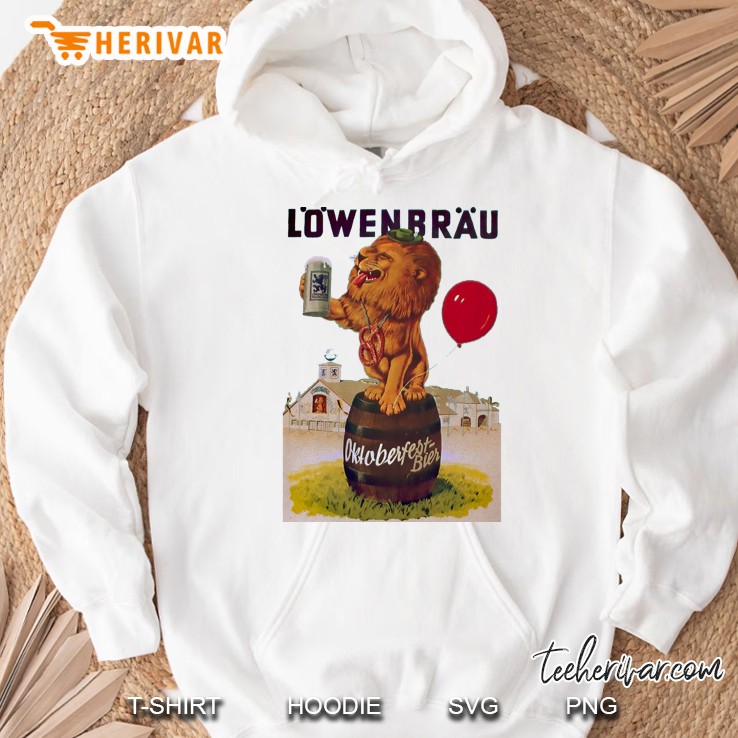 German Oktoberfest Party With Lowenbrau Lion Classic Hoodie
