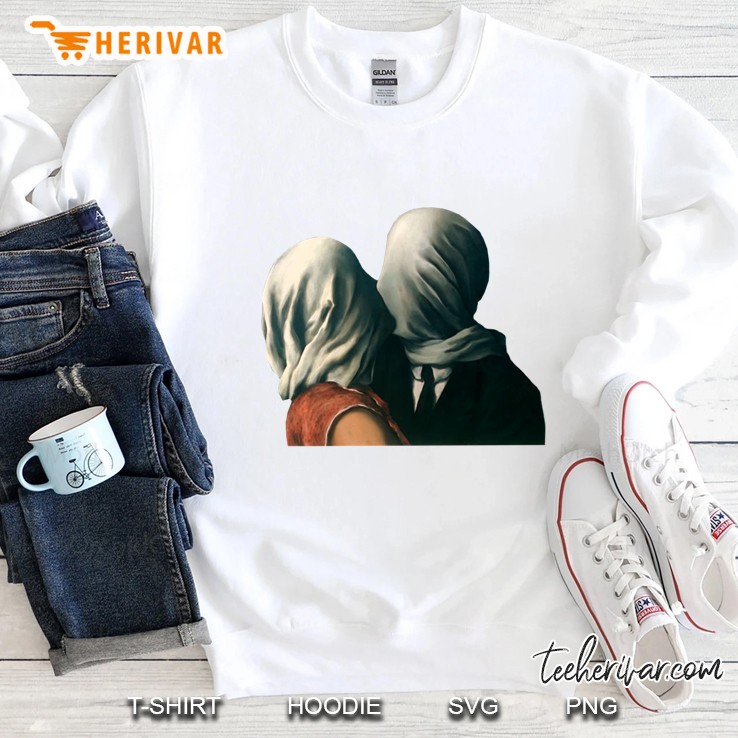 The Lovers Rene Magritte Surreal Painting Art Lover Sweatshirt