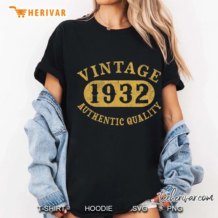88 Years Old 88Th Birthday Vintage Gift Idea 1932 Authentic Ladies Tee