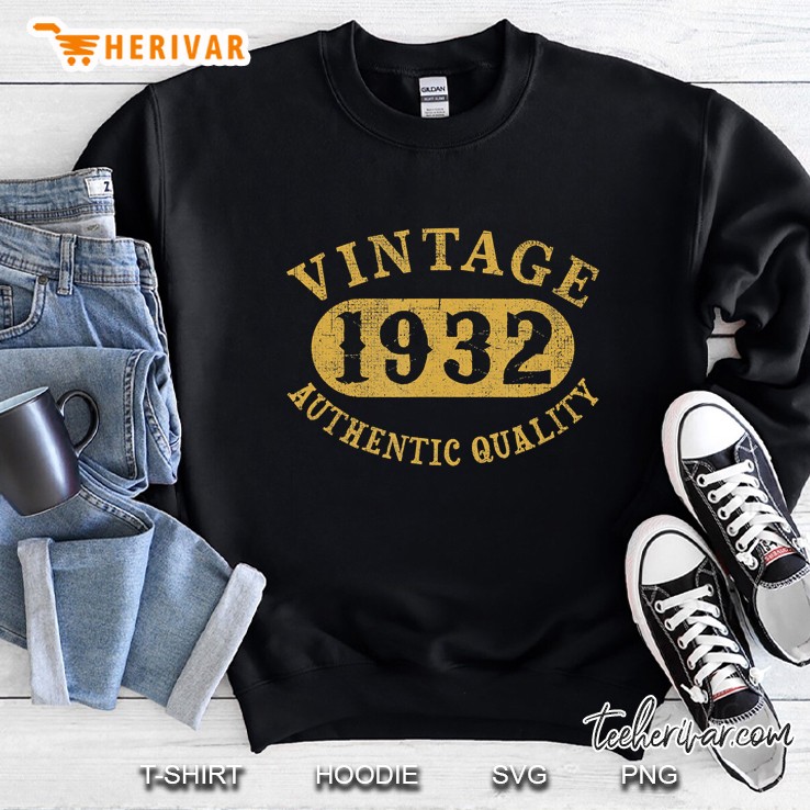 88 Years Old 88Th Birthday Vintage Gift Idea 1932 Authentic Sweatshirt