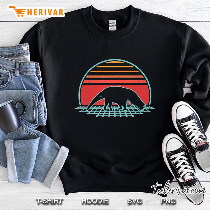 Anteater Retro Vintage 80S Style Animal Lover Gift Sweatshirt