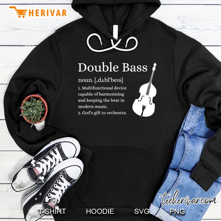 Double Bass Definition Upright Bass Instrument Hoodie