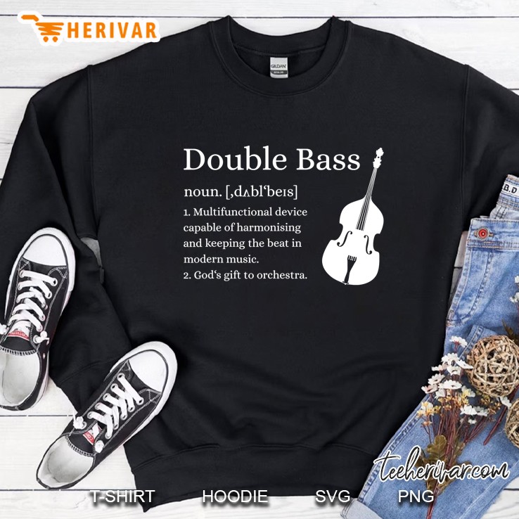 Double Bass Definition Upright Bass Instrument Sweatshirt
