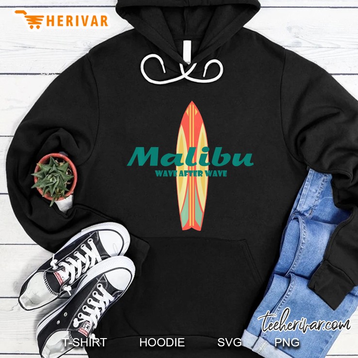 Malibu Souvenir Retro Fun Vintage California Surf Tee Gifts Pullover Hoodie