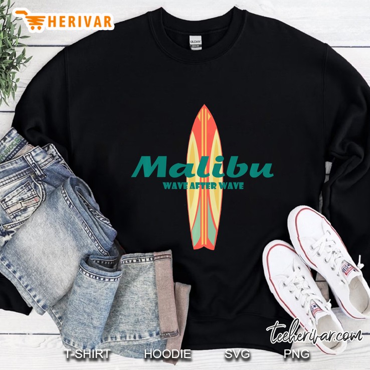 Malibu Souvenir Retro Fun Vintage California Surf Tee Gifts Pullover Sweatshirt
