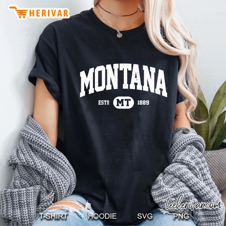 Montana Retro Vintage Montana Gifts Mt Ladies Tee