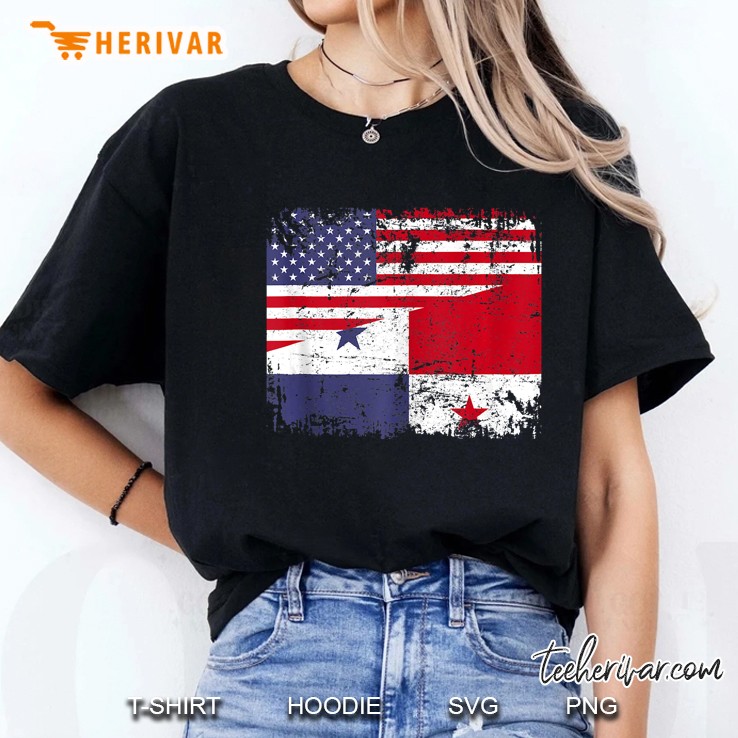 Panamanian Roots Half American Flag Panama Tank Top Ladies Tee
