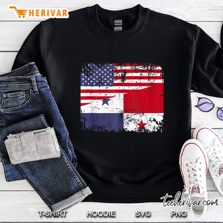 Panamanian Roots Half American Flag Panama Tank Top Sweatshirt