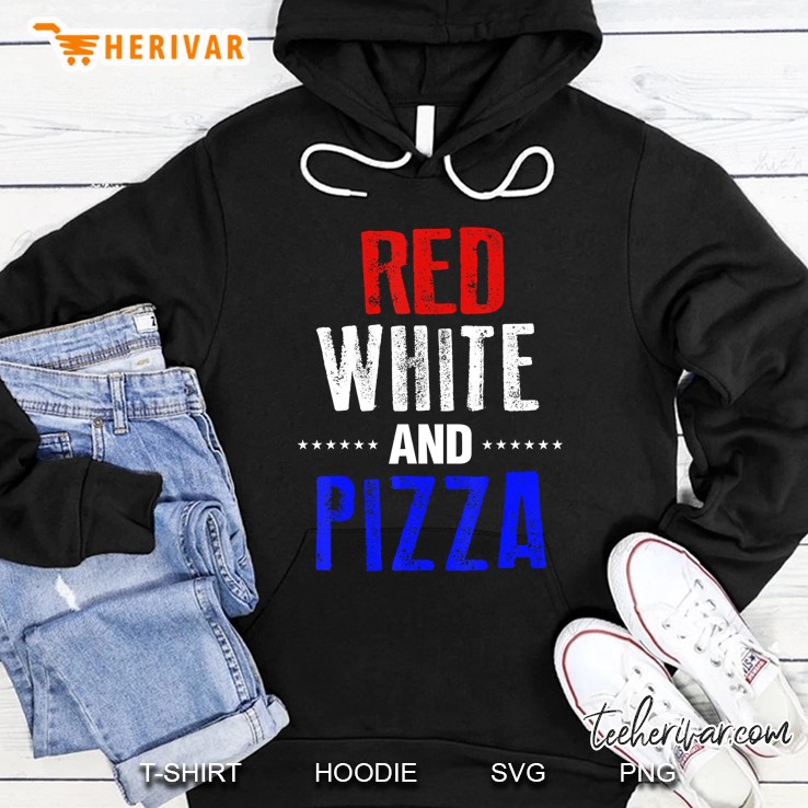 Pizza Food Shirt Funny 4Th Of July Usa America Gift Hoodie