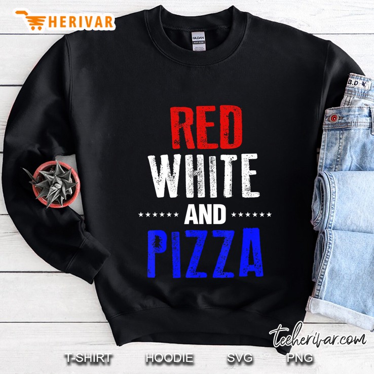 Pizza Food Shirt Funny 4Th Of July Usa America Gift Sweatshirt