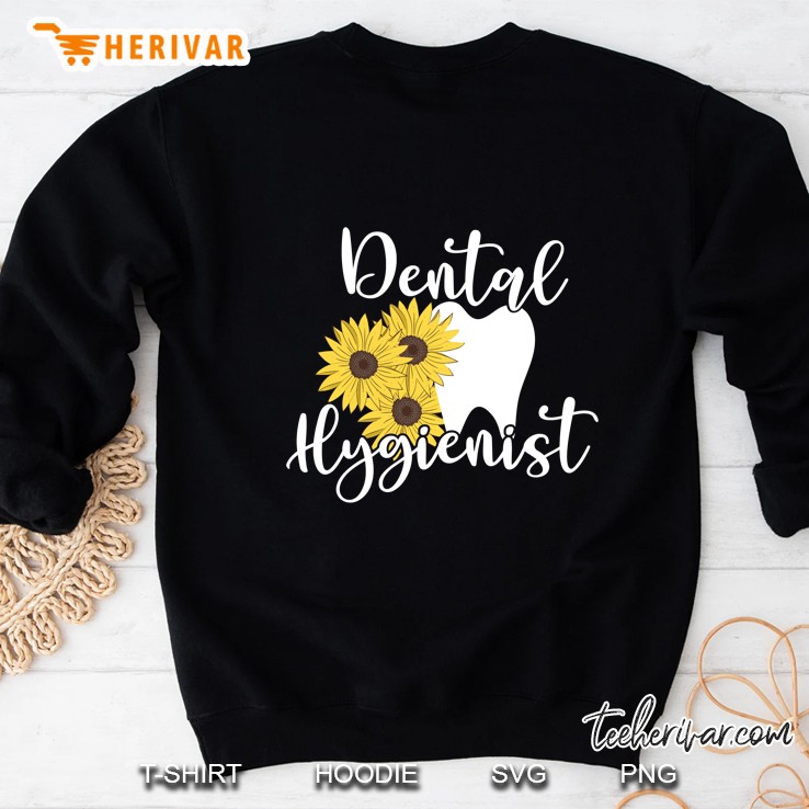 Pretty Dental Hygienist Tooth With Sunflowers Sweatshirt