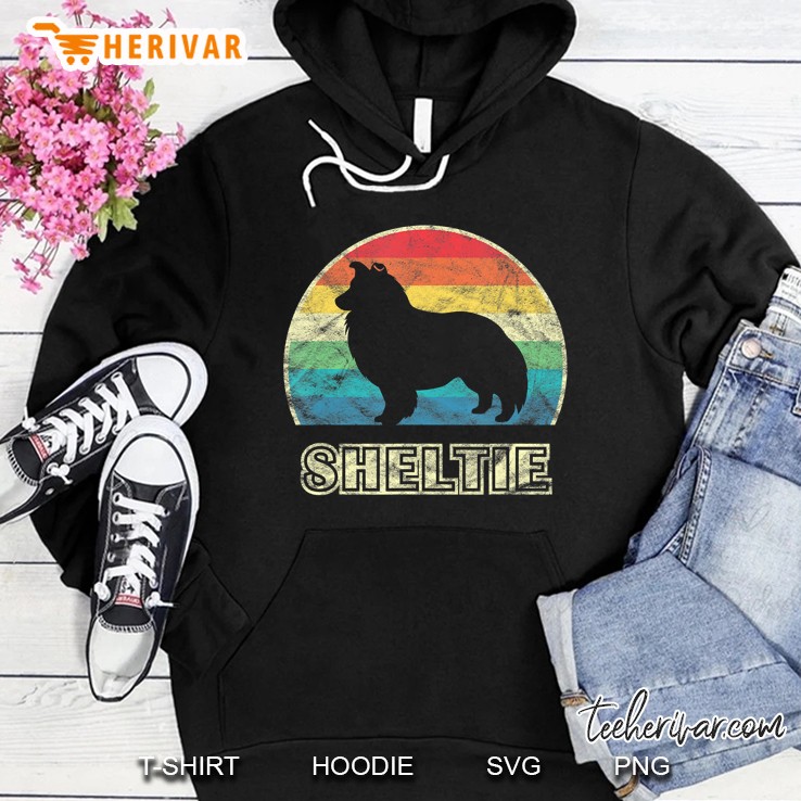 Sheltie Vintage Style Dog Hoodie