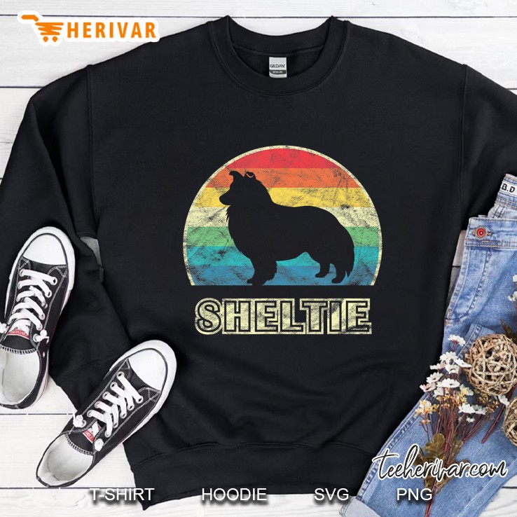 Sheltie Vintage Style Dog Sweatshirt