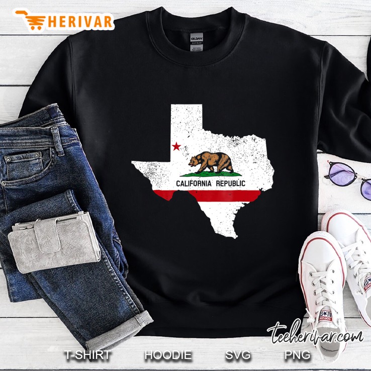 Texas California Flag - California Transplant Sweatshirt