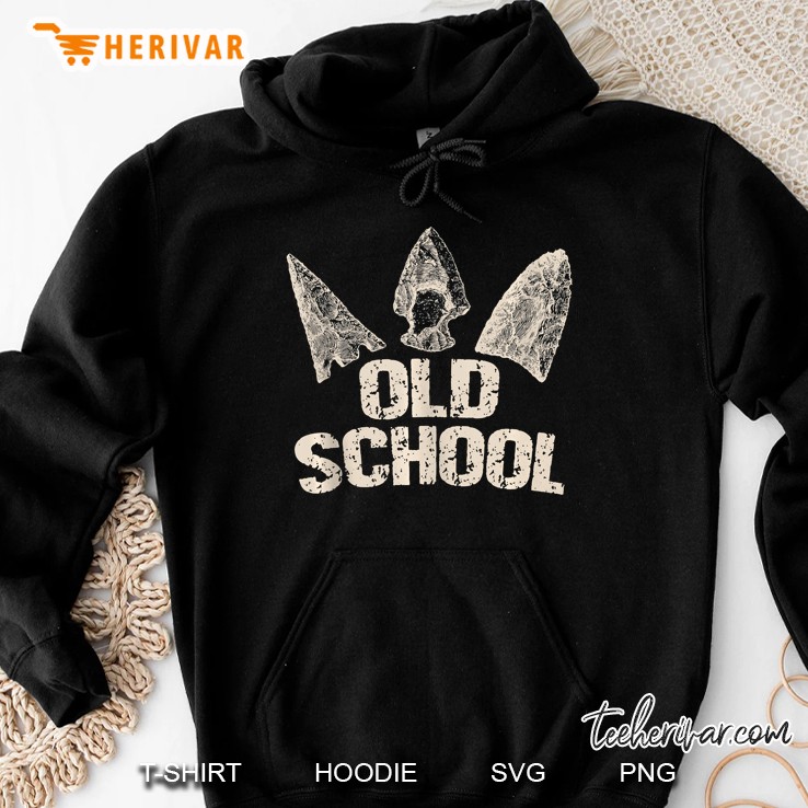 Vintage Arrowhead Hunting Old School Archery Arrow Heads Hoodie
