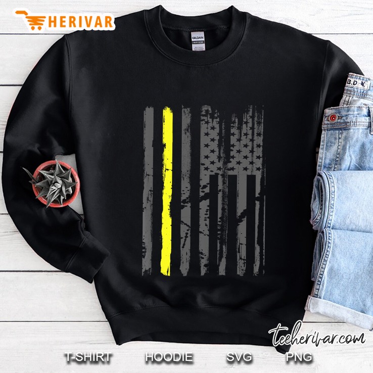 Yellow Line Towing American Flag Tow Truck Driver Pullover Mugs