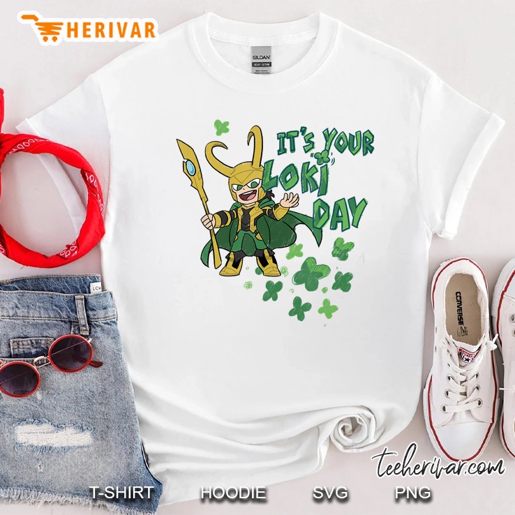 Marvel Kawaii It's Your Loki Day Shamrocks St. Patrick's Day Shirt