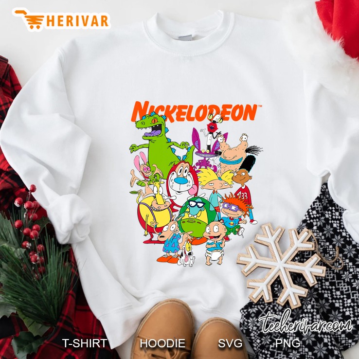Nickelodeon Group Shot All Retro 90S Characters Sweatshirt