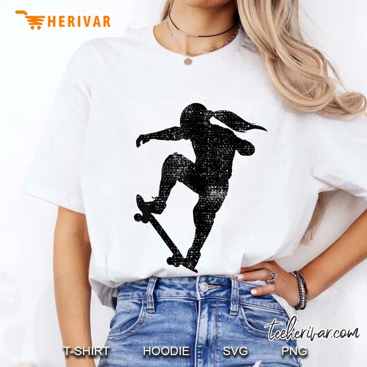 Skater Girl Skateboarding Tshirt Skateboard Tee Ladies Tee